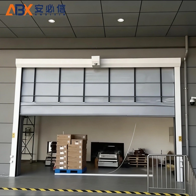 Transparent PVC Stacking Door | ABX Industrial Door Manufacturer